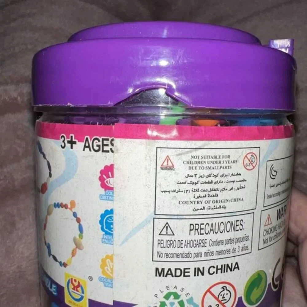 Multi-Color Interlocking Beads Assorted Sizes & Colors Create Assemble Kids‎
